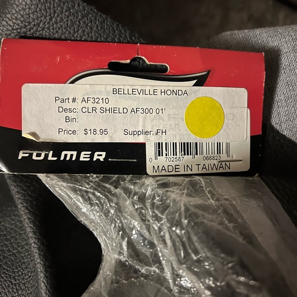 NOS Motorcycle Helmet Face Shield Fulmer AF3210 01’ Clear. Open package. - Picture 2 of 2